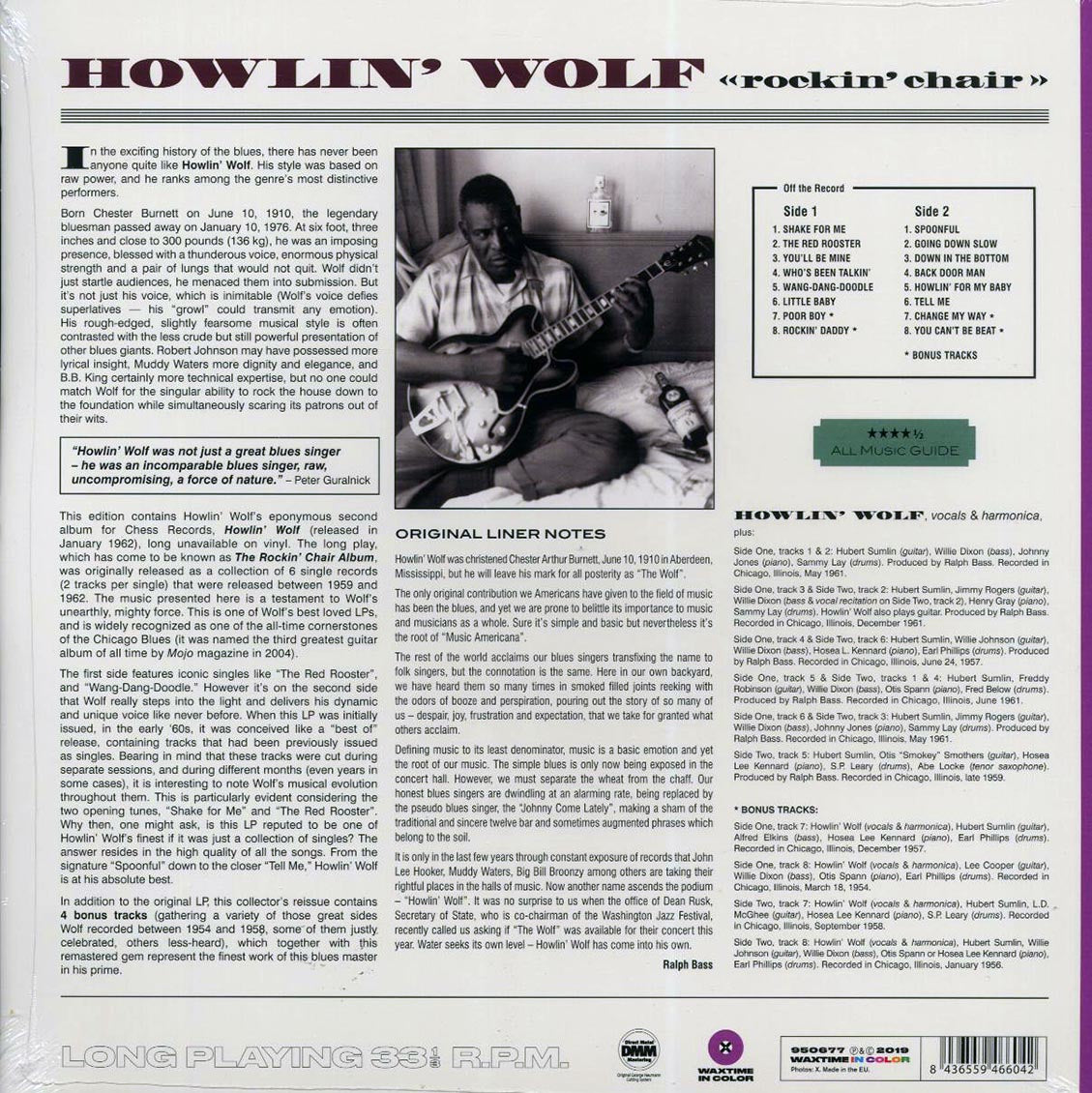 Howlin' Wolf - Howlin' Wolf (Rockin' Chair) (+4 bonus tracks) (ltd. ed.) (180g) (purple vinyl) Vinyl Record