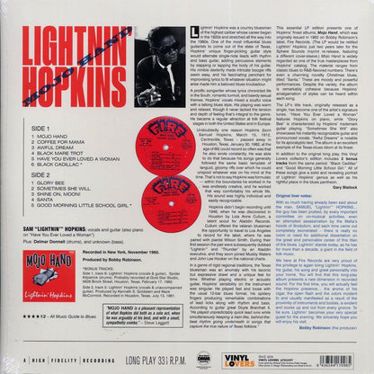 Lightnin' Hopkins - Mojo Hand (+2 bonus tracks) (ltd. ed.) (180g) Vinyl Record