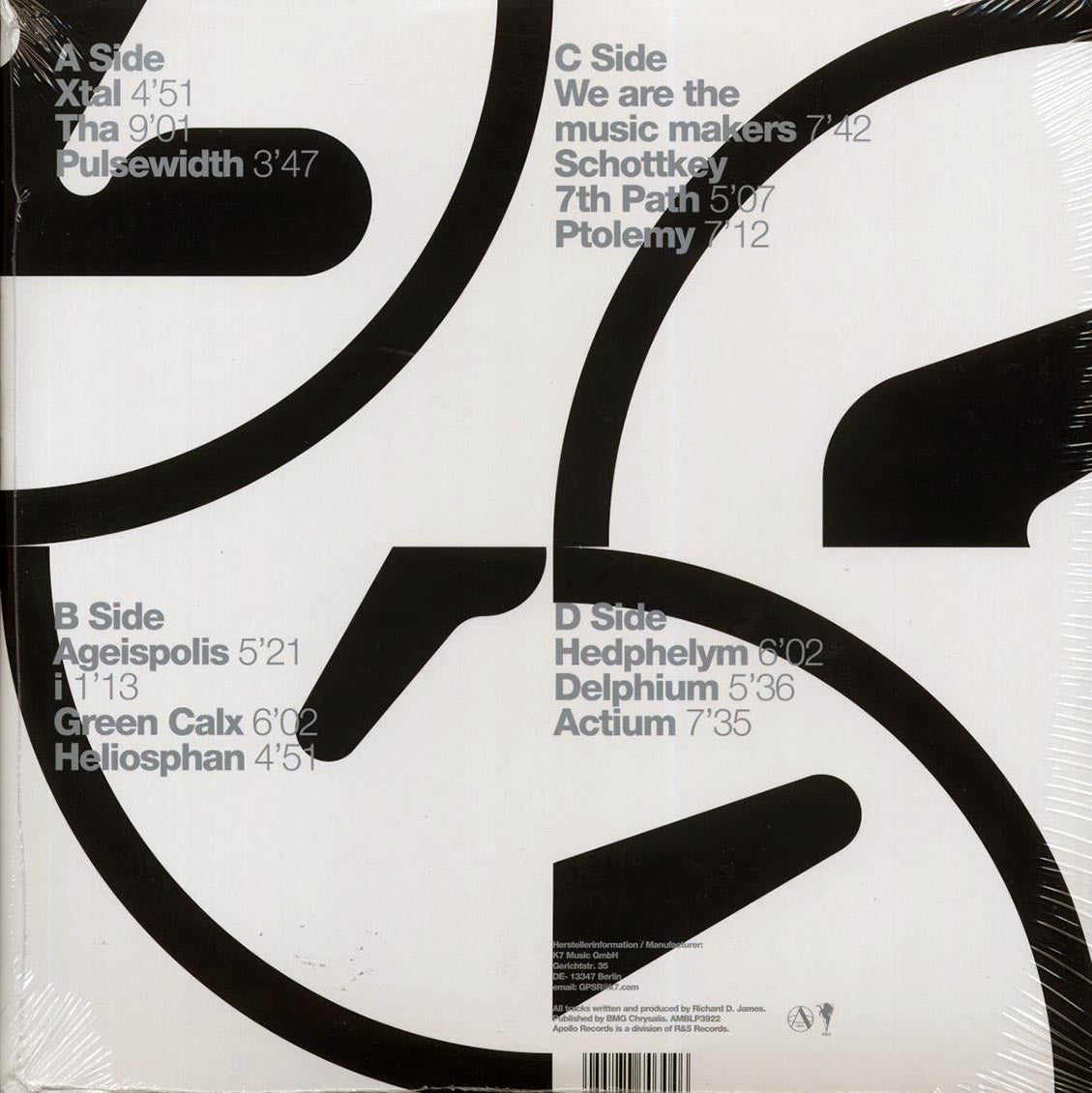 Aphex Twin - Selected Ambient Works 85-92 (2xLP) (remastered) Vinyl Record