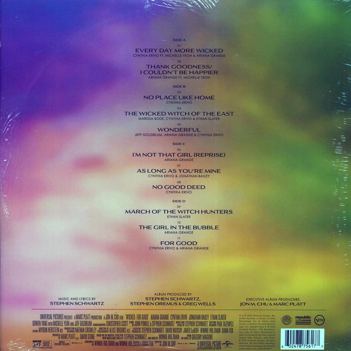 Ariana Grande, Cynthia Erivo, Stephen Schwartz, Etc. - Wicked: For Good (The Soundtrack) (2xLP) Vinyl Record