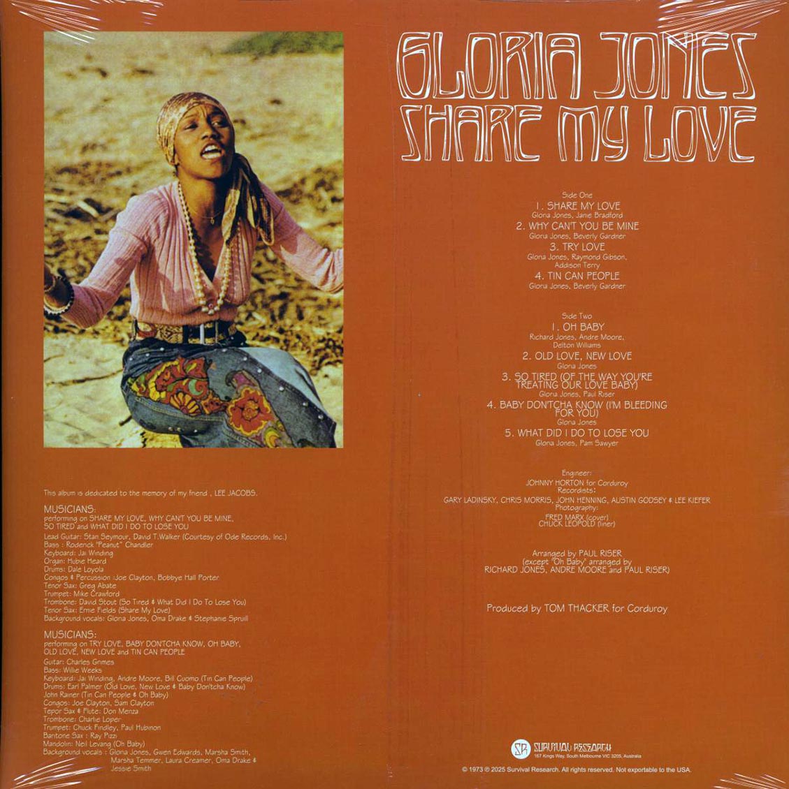 Gloria Jones - Share My Love Vinyl Record