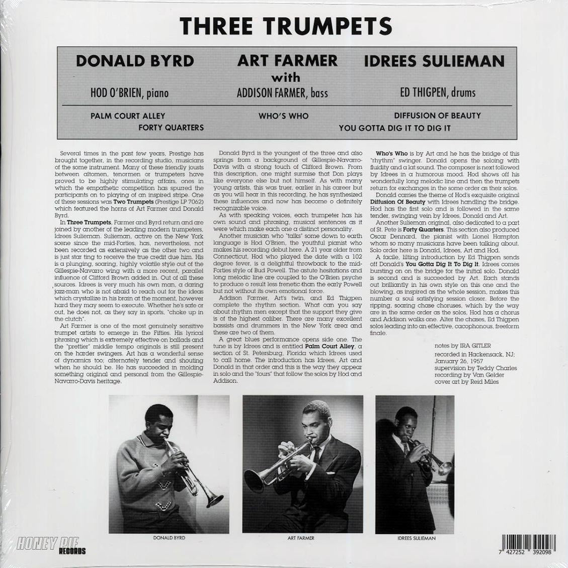Art Farmer, Donald Byrd, Idrees Sulieman - Three Trumpets Vinyl Record