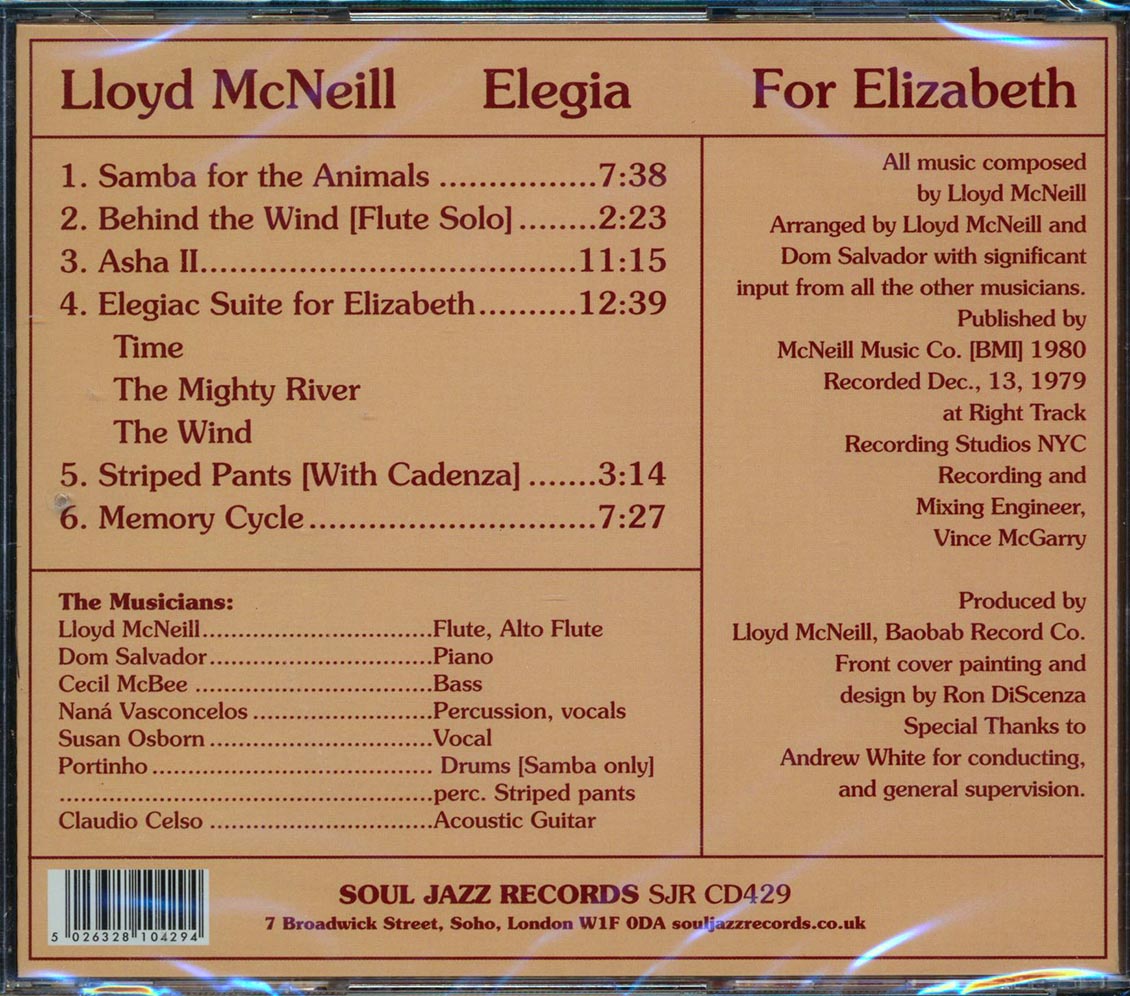 Lloyd McNeill - Elegia Music CD