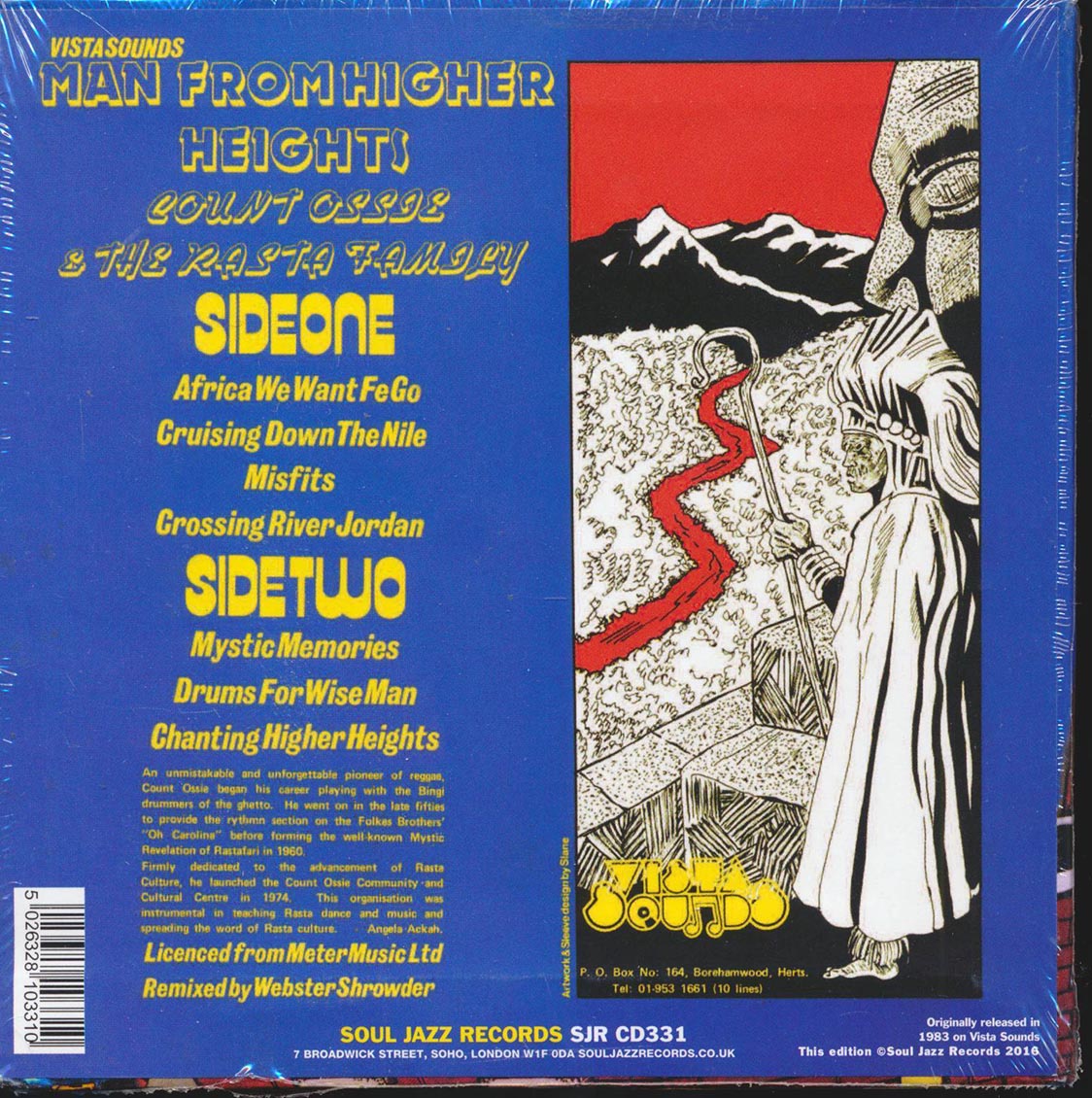 Count Ossie & The Rasta Family - Man From Higher Heights Music CD