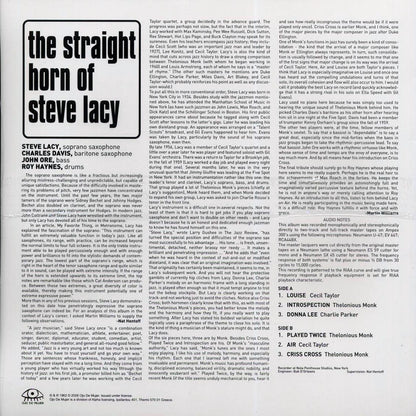 Steve Lacy - The Straight Horn Of Steve Lacy (green vinyl) Vinyl Record