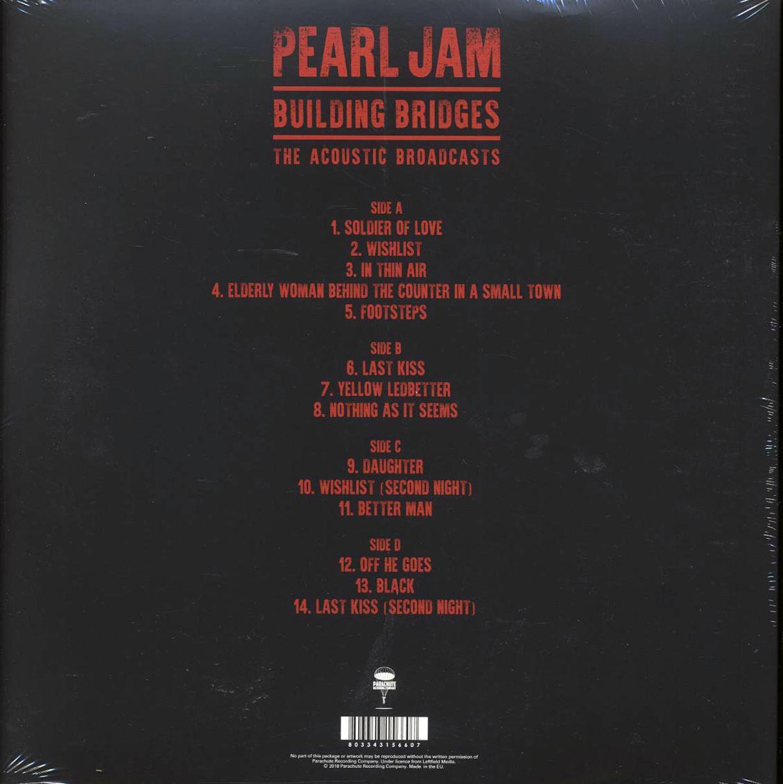 Pearl Jam - Building Bridges: The Acoustic Broadcasts (2xLP) Vinyl Record