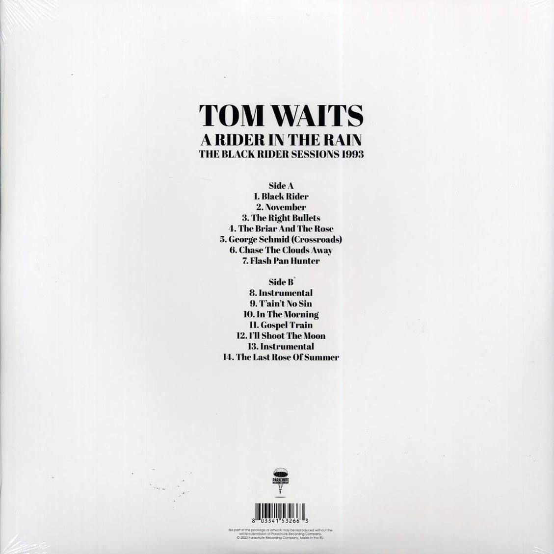 Tom Waits - A Rider In The Rain: The Black Rider Sessions 1993 Vinyl Record
