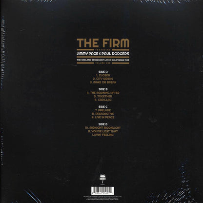 The Firm, Jimmy Page, Paul Rogers - The Oakland Broadcast Volume 1: Live In California 1985 (2xLP) Vinyl Record