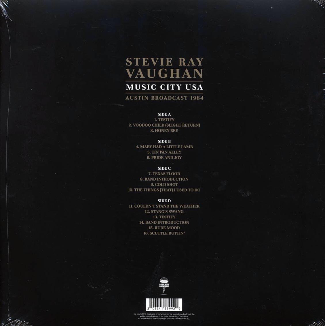 Stevie Ray Vaughan - Music City USA: Austin Broadcast 1984 (2xLP) Vinyl Record