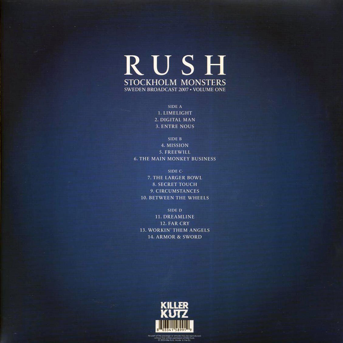 Rush - Stockholm Monsters Volume 1: Sweden Broadcast 2007 (2xLP) Vinyl Record