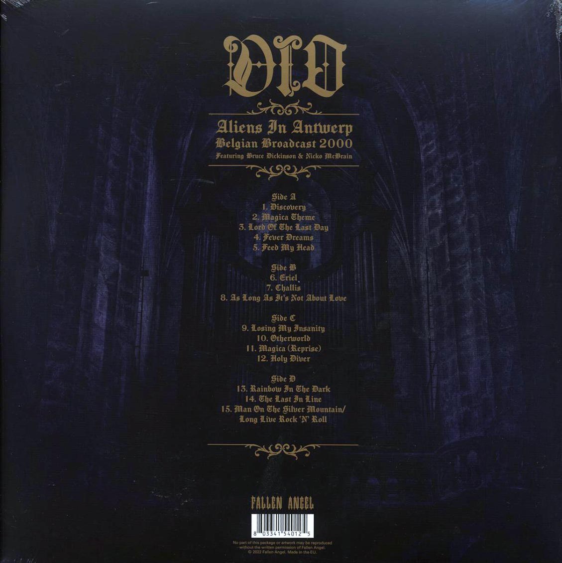 Dio, Bruce Dickinson, Nicko McBrain - Aliens In Antwerp Belgian Broadcast 2000 (2xLP) (clear/black splatter vinyl) Vinyl Record