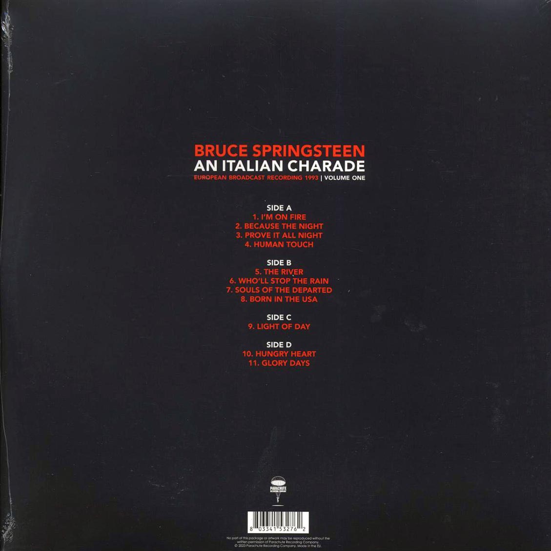 Bruce Springsteen - An Italian Charade Volume 1 (2xLP) Vinyl Record
