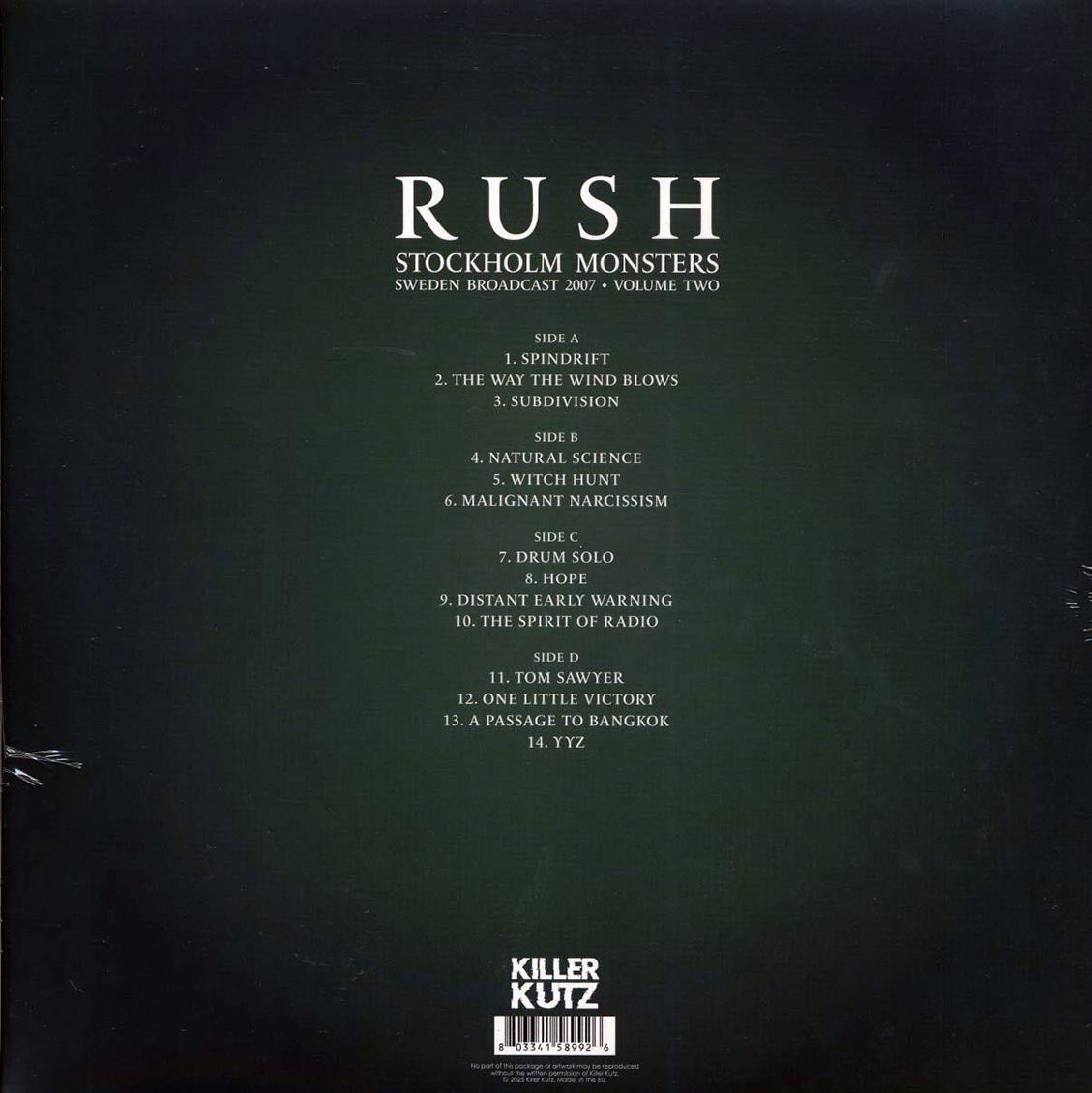 Rush - Stockholm Monsters Sweden Broadcast 2007 Volume 2 (2xLP) Vinyl Record