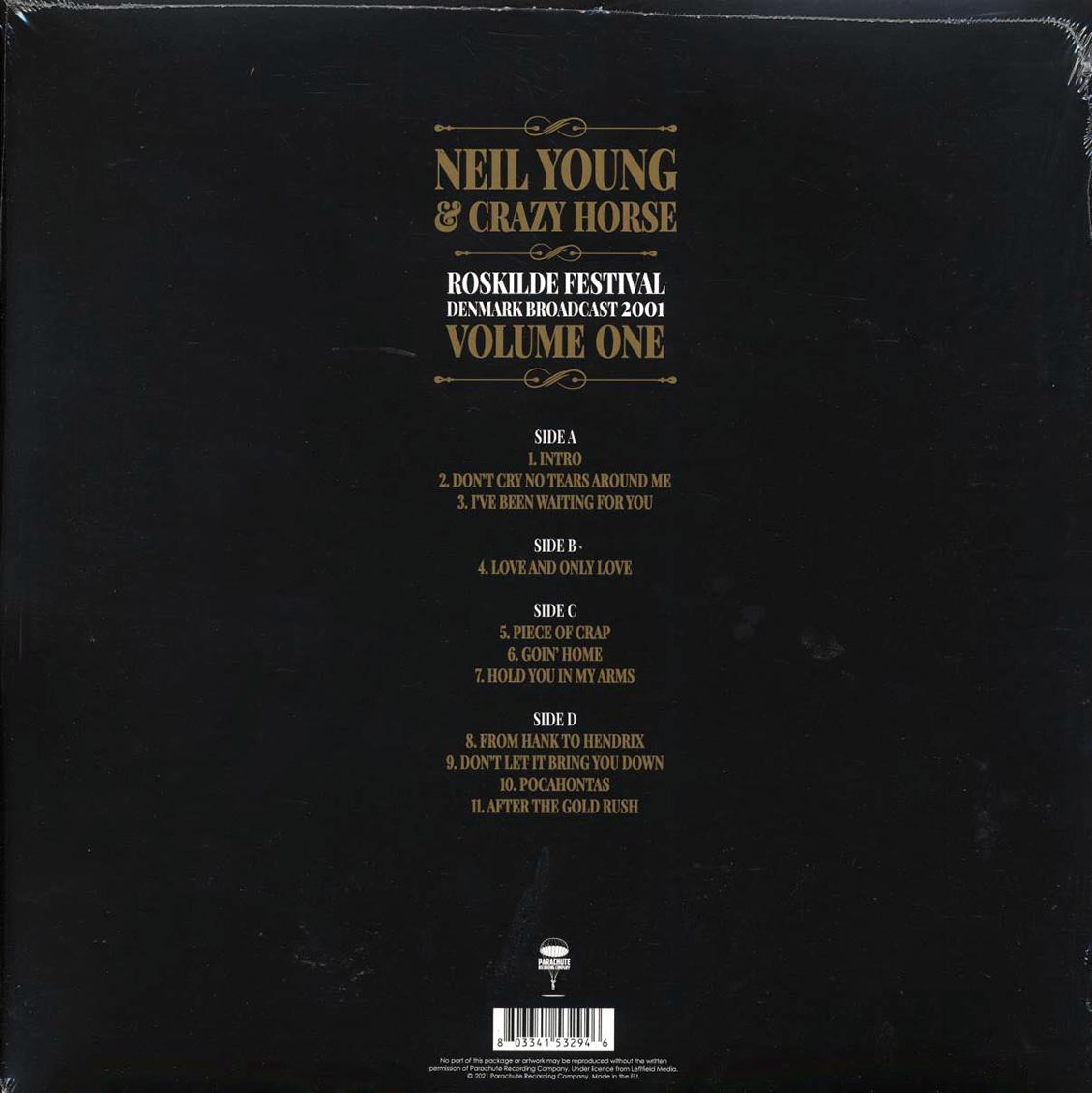 Neil Young & Crazy Horse - Roskilde Festival Denmark Volume 1: Broadcast 2001 (2xLP) Vinyl Record