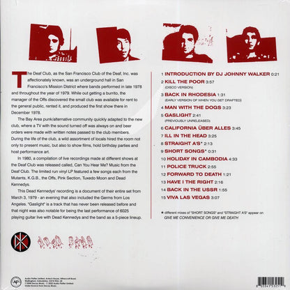 Dead Kennedys - Live At The Deaf Club Vinyl Record