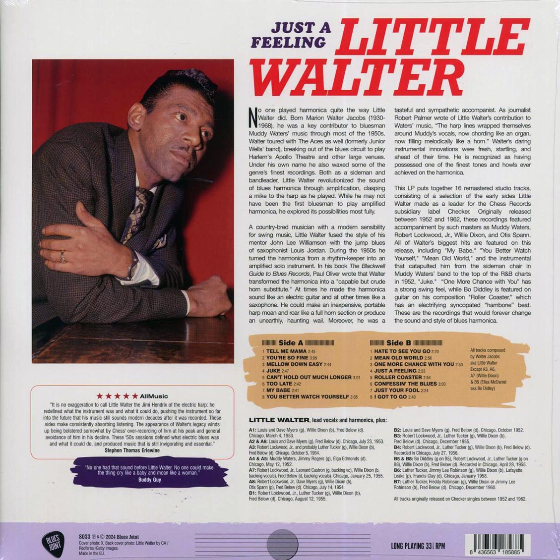 Little Walter - Just A Feeling (ltd. ed.) (180g) Vinyl Record