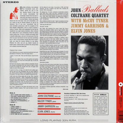 John Coltrane Quartet - Ballads (+4 bonus tracks) (ltd. ed.) (180g) (clear vinyl) Vinyl Record