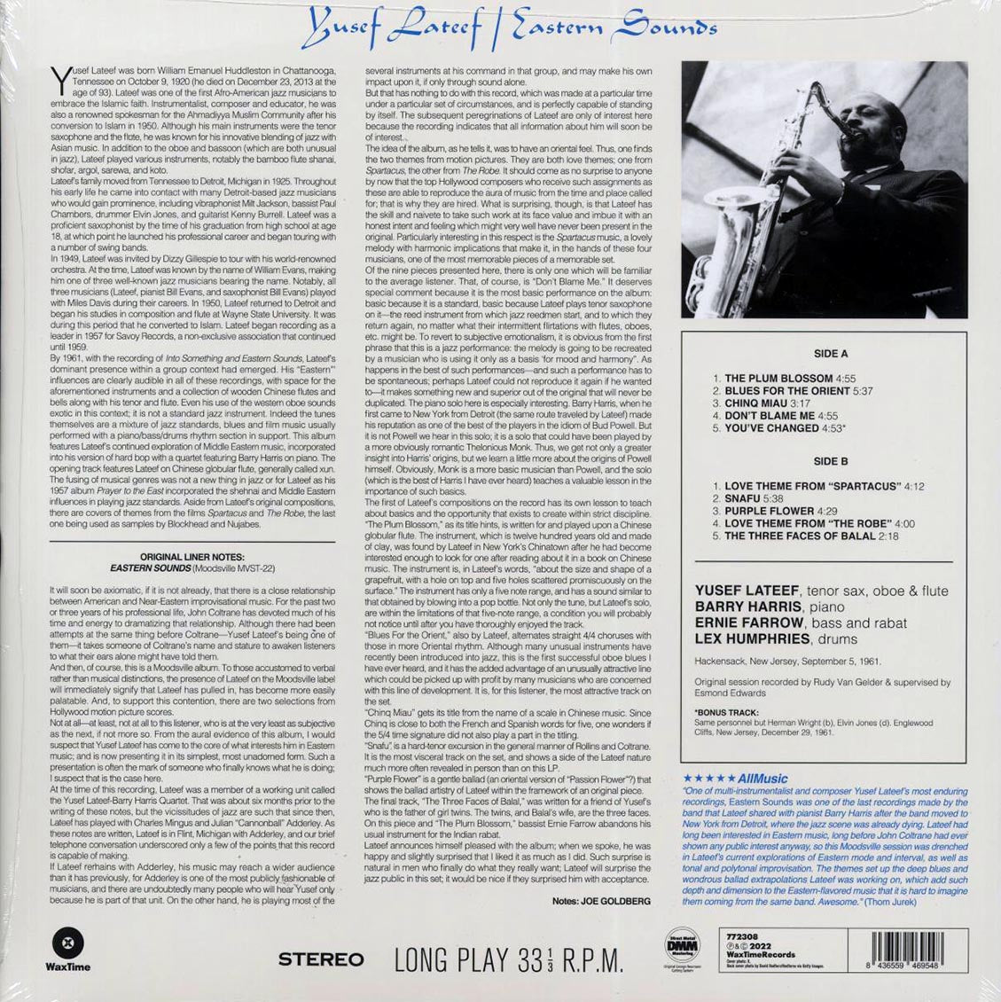 Yusef Lateef - Eastern Sounds (+bonus track) (ltd. ed.) (180g) (remastered) Vinyl Record