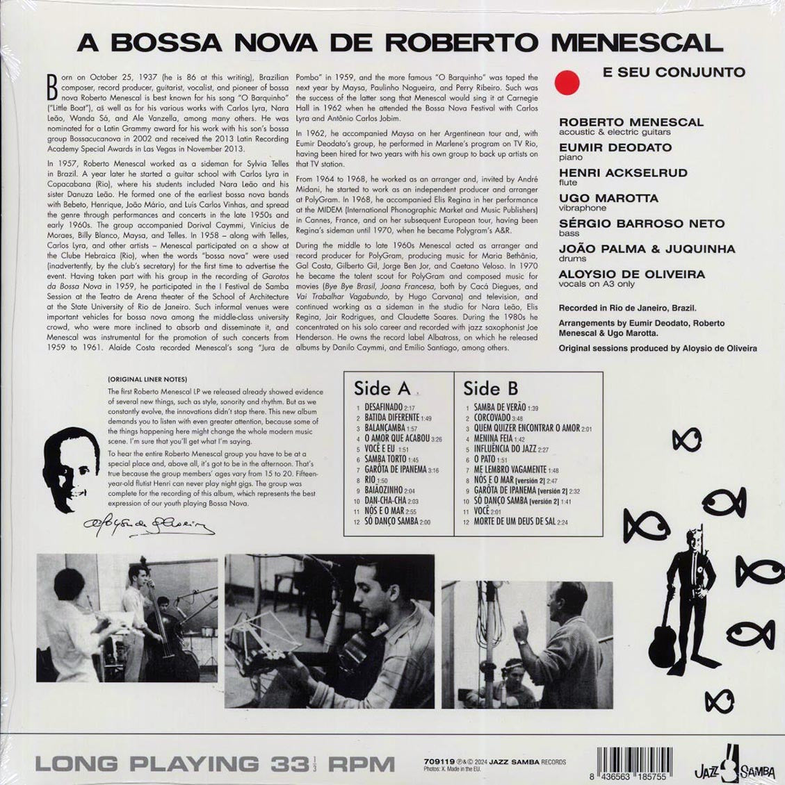 Roberto Menescal E Seu Conjunto - A Bossa Nova De Roberto Menescal E Seu Conjunto (ltd. ed.) (180g) Vinyl Record