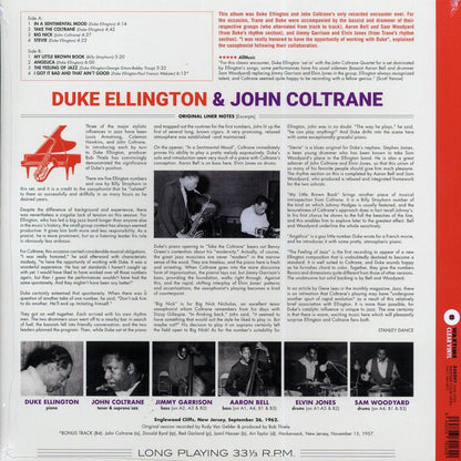 Duke Ellington, John Coltrane - Duke Ellington & John Coltrane (+bonus track) (ltd. ed.) (180g) (clear vinyl) Vinyl Record