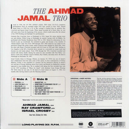 Ahmad Jamal Trio - The Ahmad Jamal Trio (+2 bonus tracks) (ltd. ed.) (180g) Vinyl Record