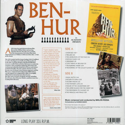 Miklos Rozsa - Ben-Hur: Original Motion Picture Soundtrack (+2 bonus tracks) (ltd. ed.) (180g) Vinyl Record