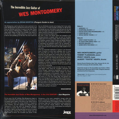 Wes Montgomery - The Incredible Jazz Guitar of Wes Montgomery (+bonus track) (ltd. ed.) (180g) (blue vinyl) Vinyl Record