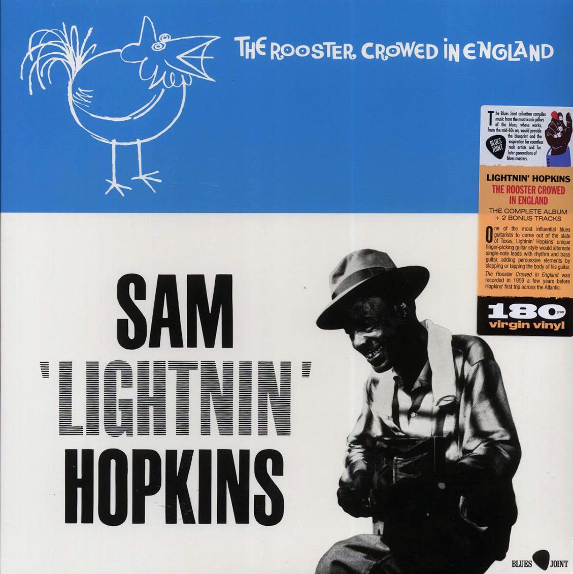 Lightnin' Hopkins - The Rooster Crowed in England (+2 bonus tracks) (ltd. ed.) (180g) Vinyl Record
