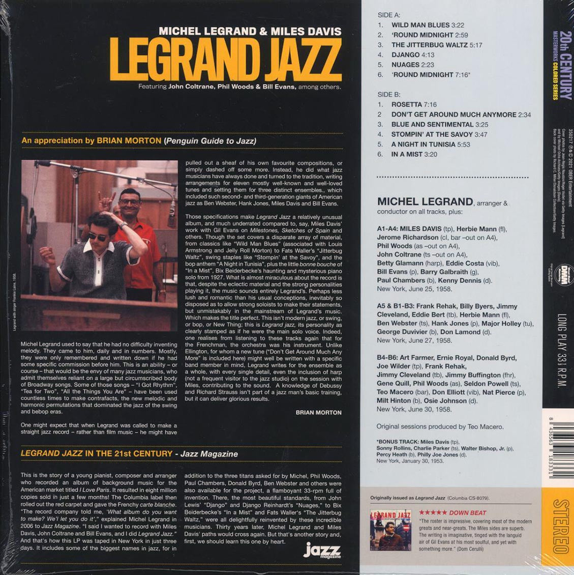 Michel Legrand, Miles Davis - Legrand Jazz (+bonus track) (ltd. ed.) (180g) (red vinyl) Vinyl Record