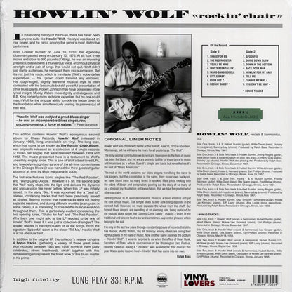 Howlin' Wolf - Howlin' Wolf (Rockin' Chair) (+4 bonus tracks) (ltd. ed.) (180g) Vinyl Record