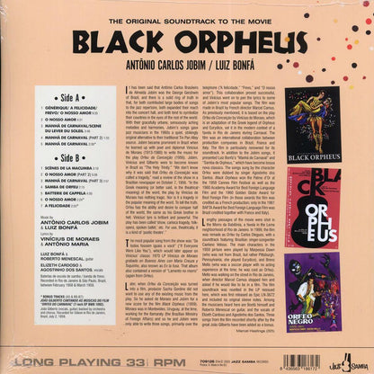 Antonio Carlos Jobim, Luiz Bonfa - The Original Soundtrack To The Marcel Camus Movie Black Orpheus (Orfeu Negro) (+3 bonus tracks) (ltd. ed.) (180g) Vinyl Record