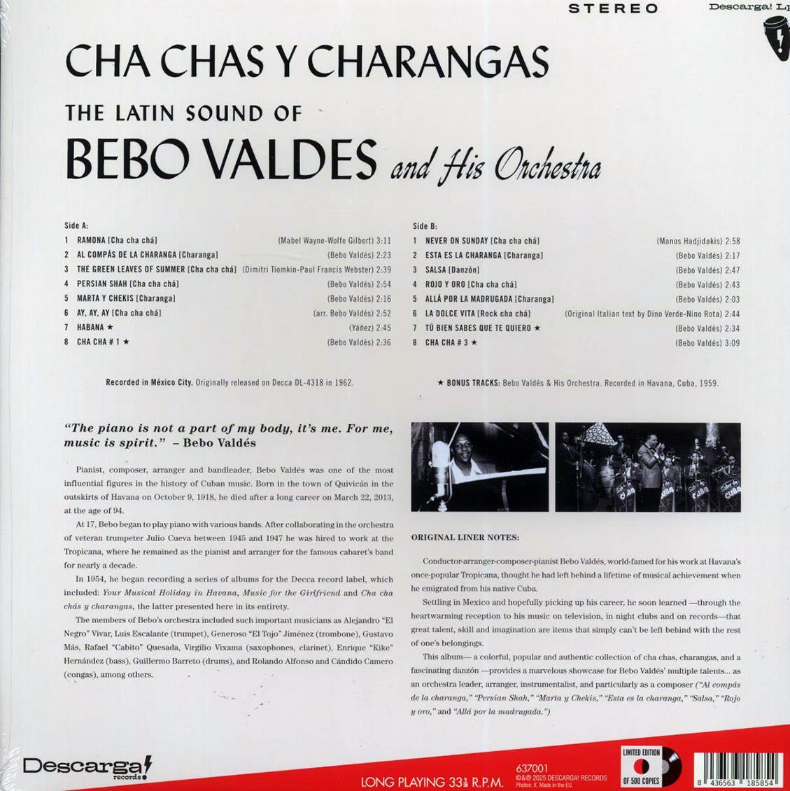 Bebo Valdes & His Orchestra - Cha Chas Y Charangas: The Latin Sound Of Bebo Valdes & His Orchestra (+4 bonus tracks) (ltd. ed.) (180g) Vinyl Record