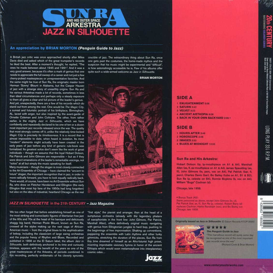 Sun Ra & His Outer Space Arkestra - Jazz In Silhouette (+bonus track) (ltd. ed.) (180g) (blue vinyl) Vinyl Record