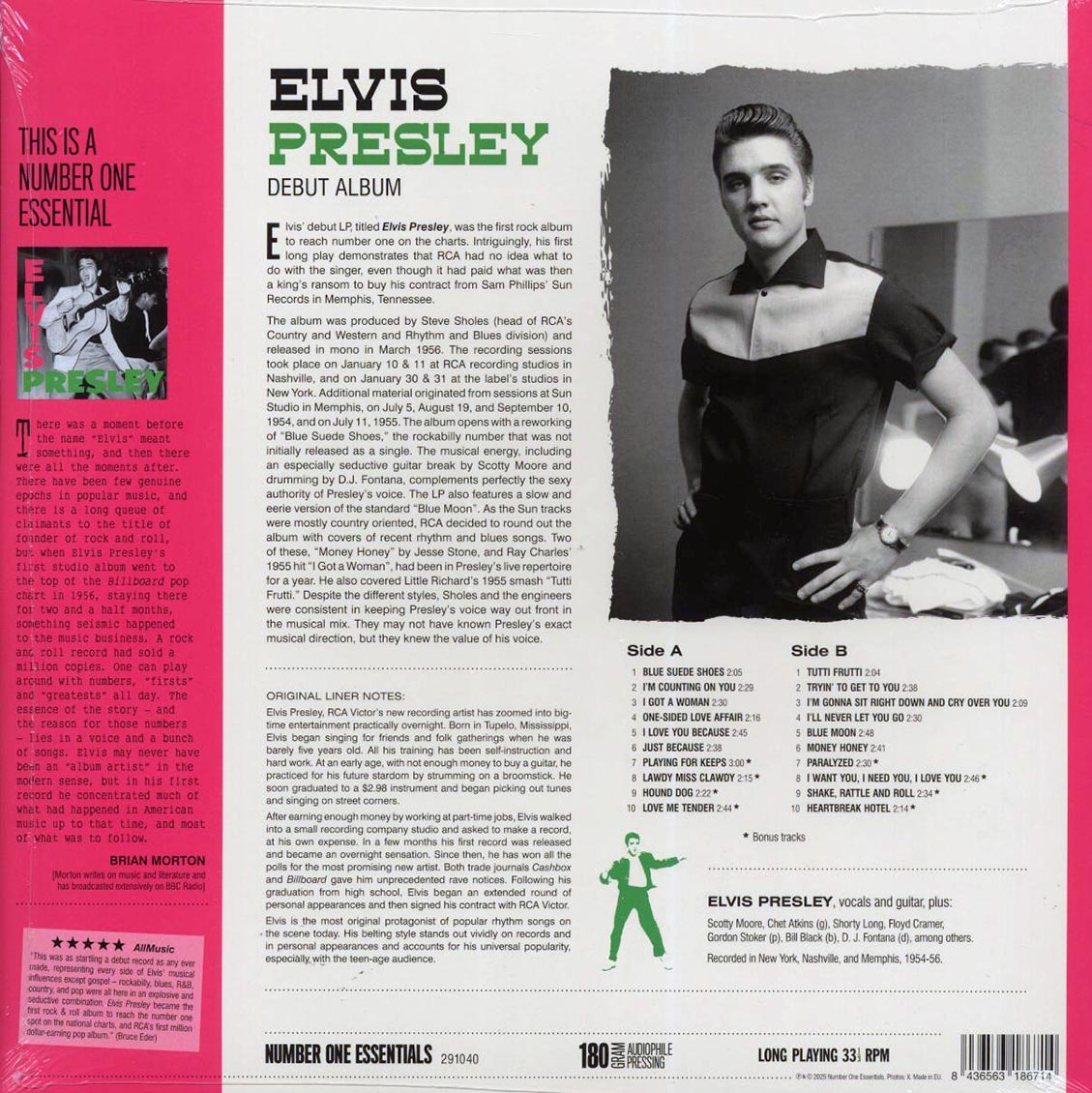 Elvis Presley - Elvis Presley (20 tracks) (+8 bonus tracks) (ltd. ed.) (180g) Vinyl Record