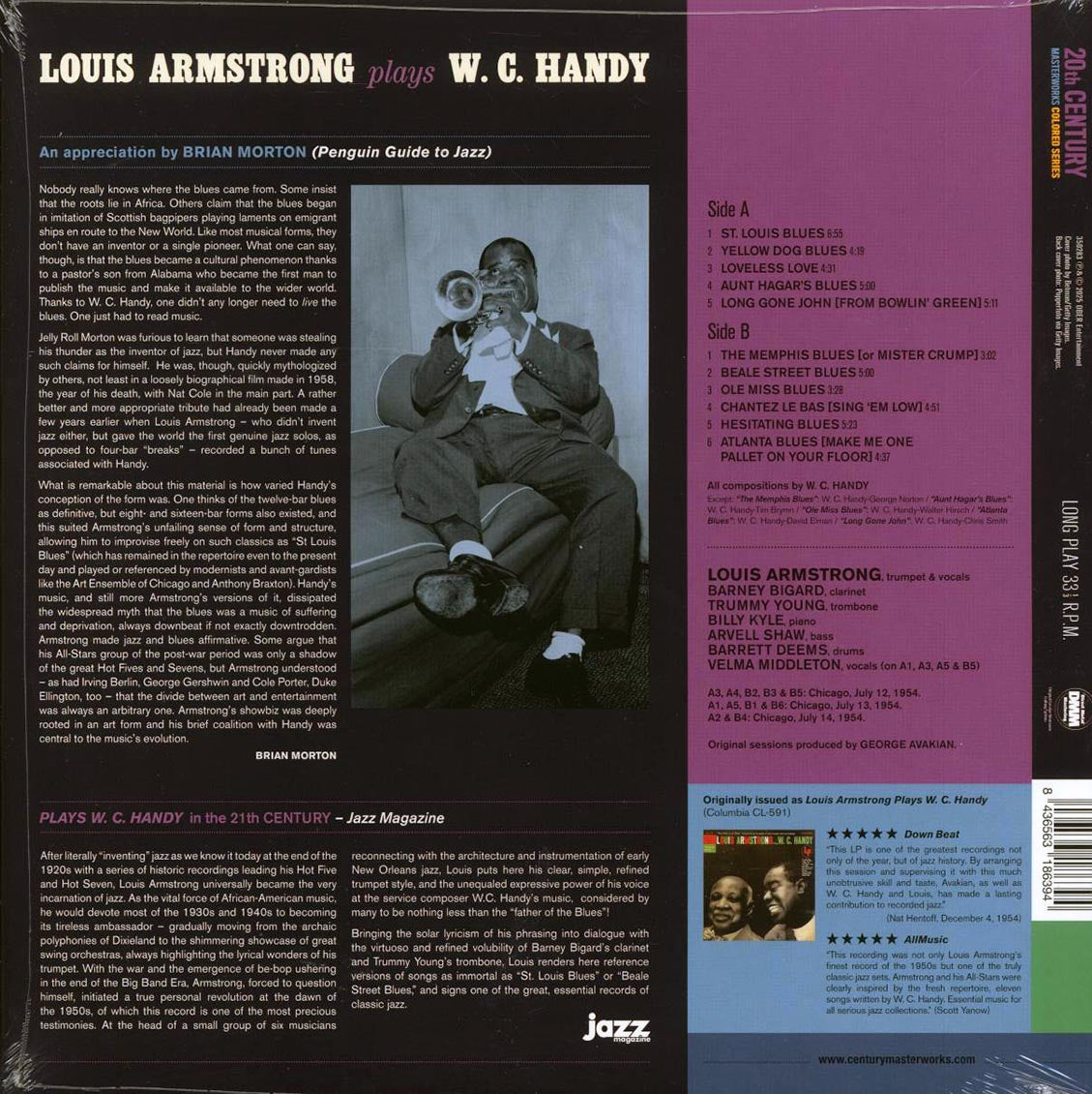 Louis Armstrong - Plays WC Handy (ltd. ed.) (180g) (blue vinyl) Vinyl Record