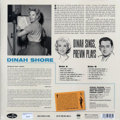 Dinah Shore - Dinah Sings, Previn Plays: Songs In A Mid-Night Mood (+2 bonus tracks) (ltd. ed.) (180g) Vinyl Record