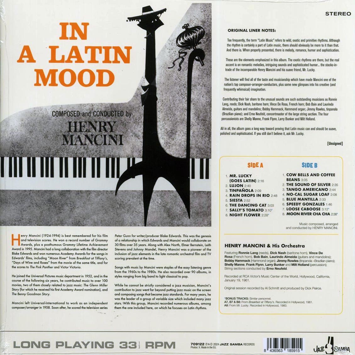 Henry Mancini - In A Latin Mood: Mr. Lucky Goes Latin (ltd. ed.) (180g) Vinyl Record