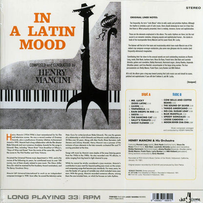 Henry Mancini - In A Latin Mood: Mr. Lucky Goes Latin (ltd. ed.) (180g) Vinyl Record