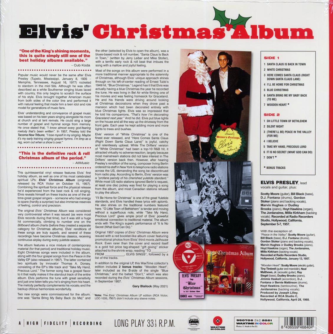 Elvis Presley - Elvis' Christmas Album (+2 bonus tracks) (ltd. ed.) (180g) (white vinyl) Vinyl Record