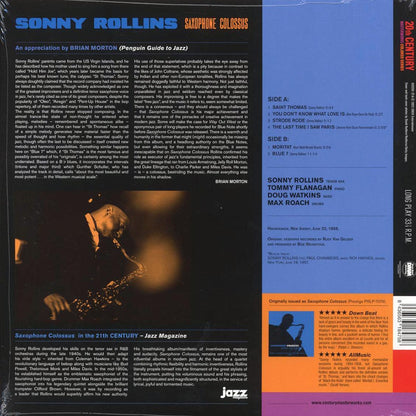 Sonny Rollins - Saxophone Colossus (+bonus track) (ltd. ed.) (180g) (blue vinyl) Vinyl Record