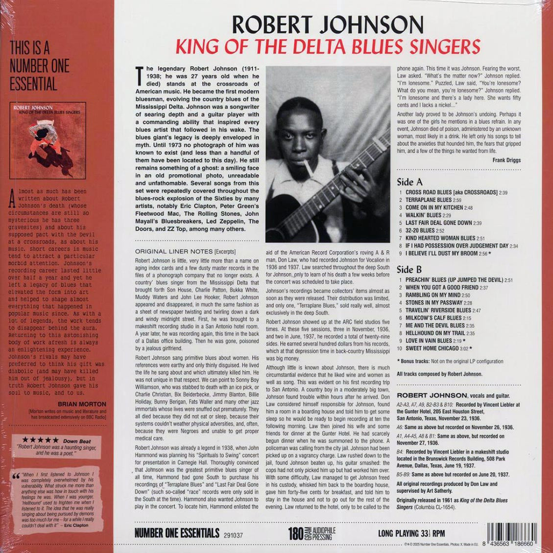 Robert Johnson - King Of The Delta Blues Singers (+3 bonus tracks) (ltd. ed.) (180g) Vinyl Record