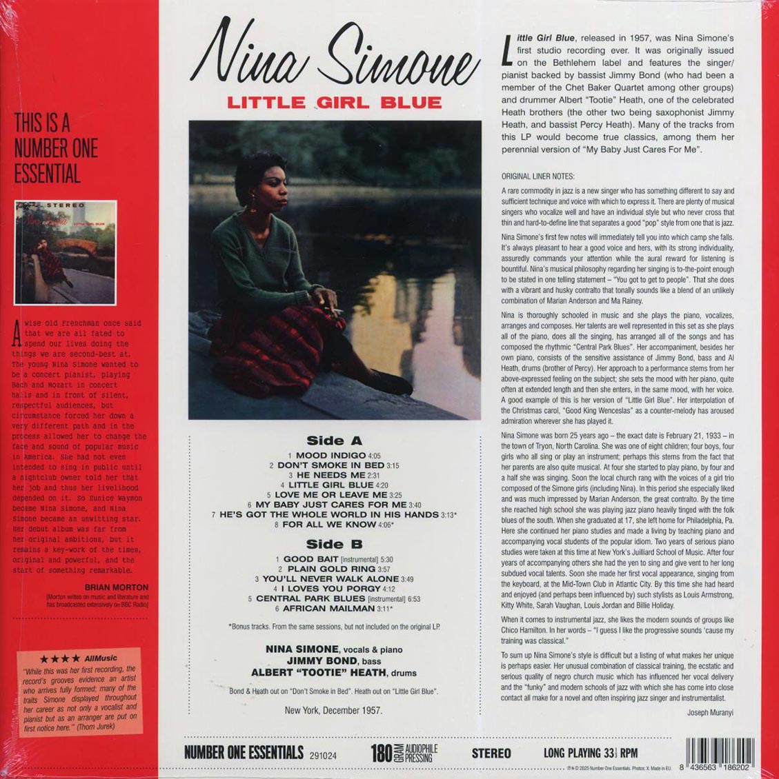 Nina Simone - Little Girl Blue (+3 bonus tracks) (ltd. ed.) (180g) Vinyl Record