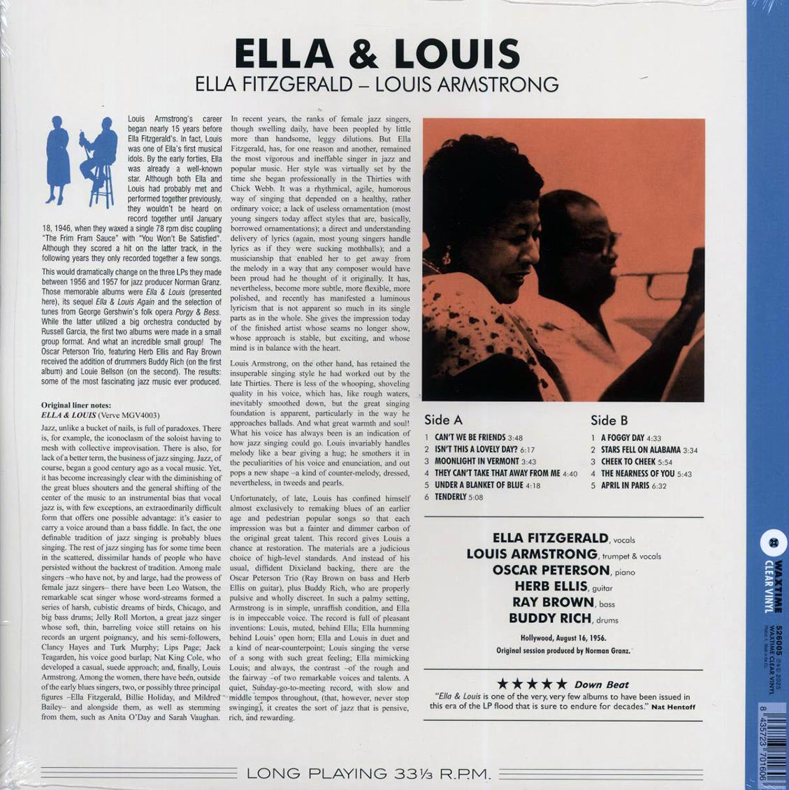 Ella Fitzgerald, Louis Armstrong - Ella & Louis (ltd. ed.) (180g) (clear vinyl) Vinyl Record