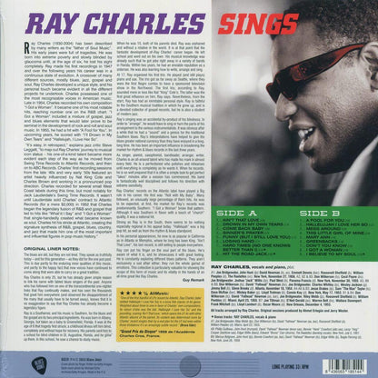 Ray Charles - Ray Charles Sings (+3 bonus tracks) (ltd. ed.) (180g) Vinyl Record