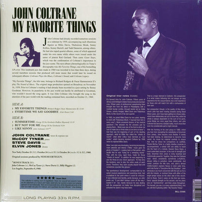 John Coltrane - My Favorite Things (+bonus track) (ltd. ed.) (180g) (clear vinyl) Vinyl Record