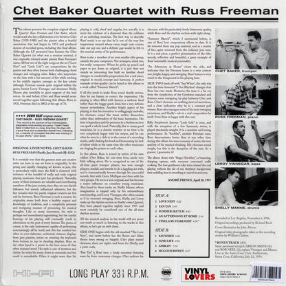 Chet Baker Quartet - Quartet: Russ Freeman Chet Baker (+bonus track) (mono) (ltd. ed.) (180g) Vinyl Record