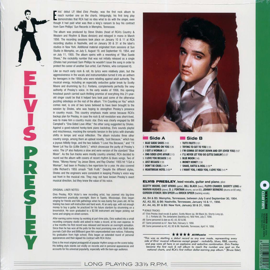Elvis Presley - Elvis Presley (+4 bonus tracks) (ltd. ed.) (180g) (clear vinyl) Vinyl Record