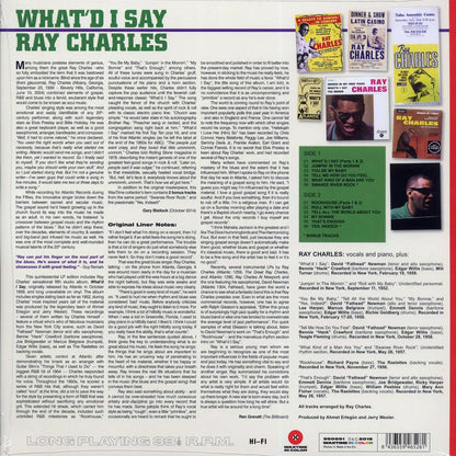 Ray Charles - What?d I Say (+2 bonus tracks) (ltd. ed.) (180g) (red vinyl) Vinyl Record