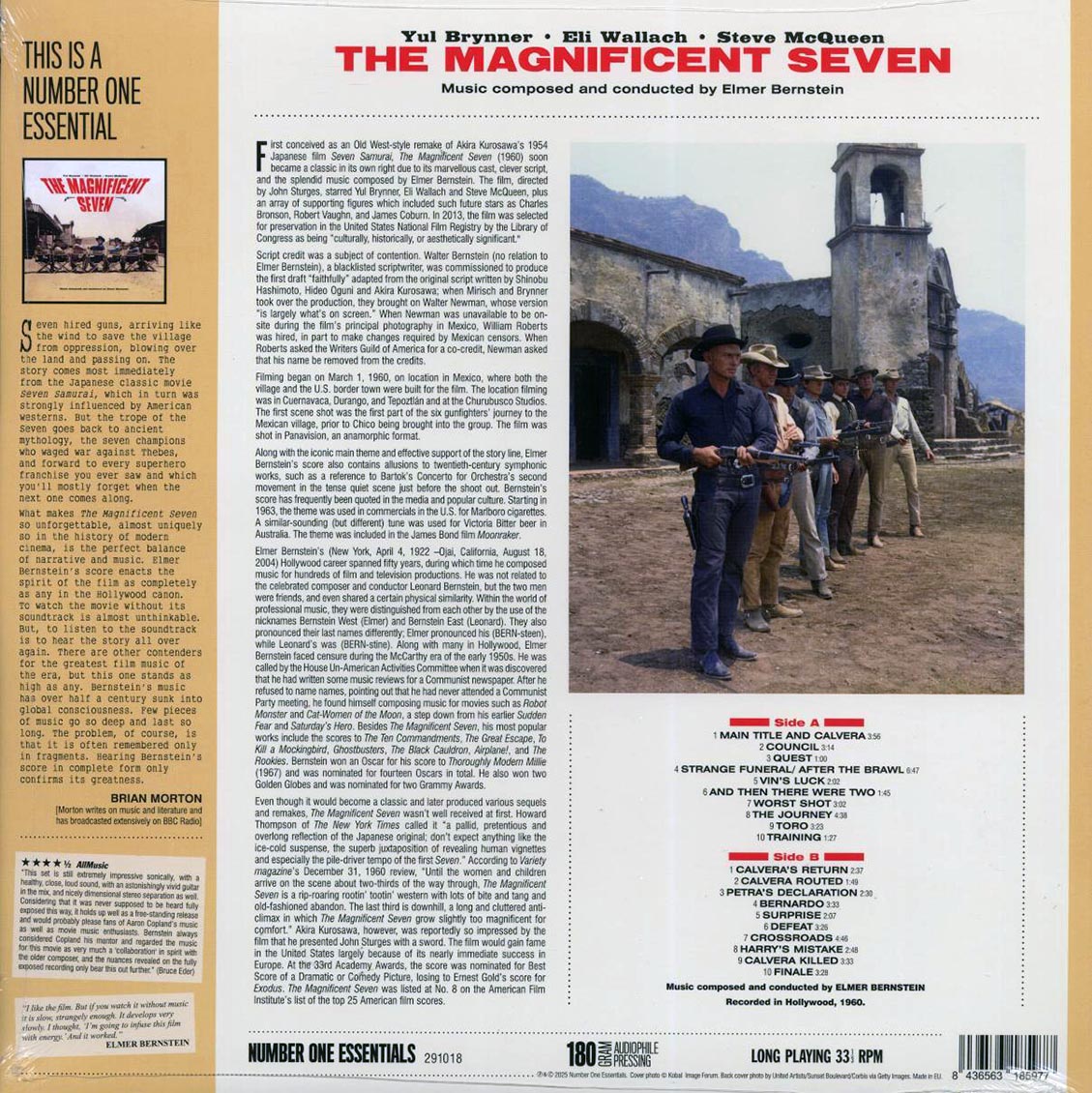 Elmer Bernstein - The Magnificent Seven: Original Soundtrack (20 tracks) (ltd. ed.) (180g) Vinyl Record