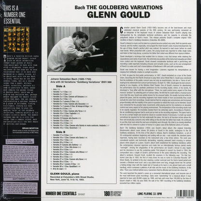 Johann Sebastian Bach, Glenn Gould - The Goldberg Variations (ltd. ed.) (180g) Vinyl Record